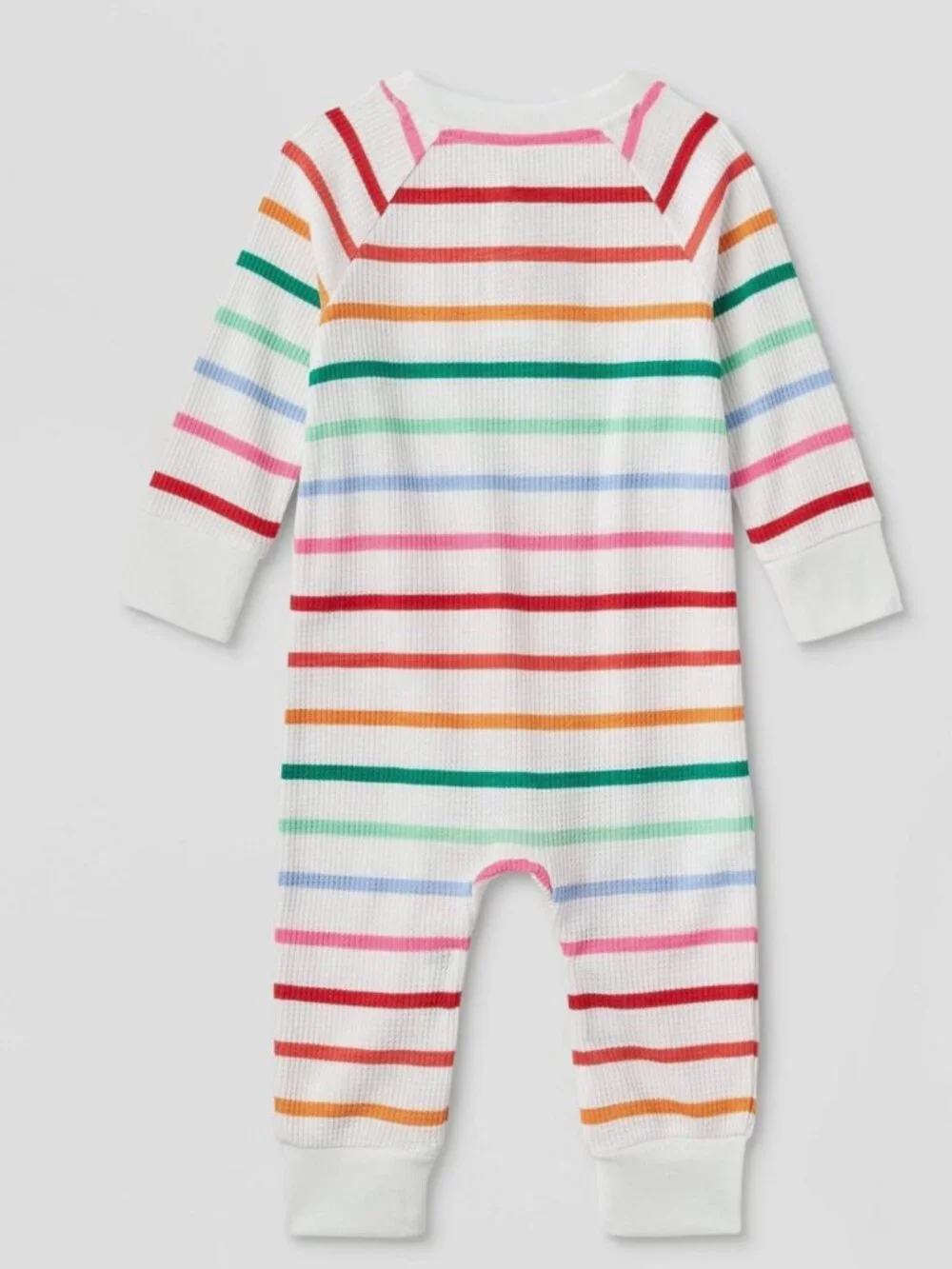 Baby Striped Matching Family One-Piece Pajama - Wondershop Cream 6-9M
